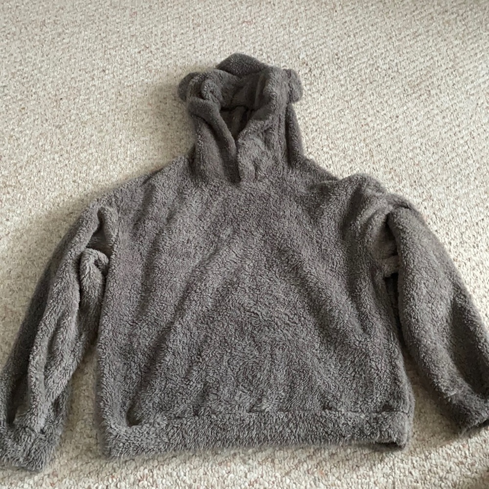 Women’s fuzzy hoodie, bear ears on the hood